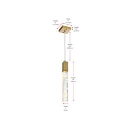 Elegant Lighting - Aurora 5 inch Pendant in Satin Gold - Satin Gold And Clear