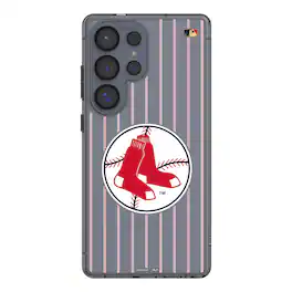 Keyscaper - MLB - Boston Red Sox - 1970-1975 Cooperstown Pinstripe Galaxy Clear Case - S24 - Multicolor