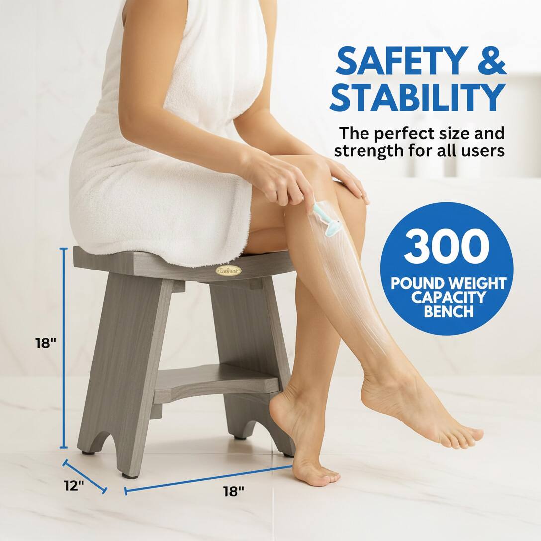 SAFETY & STABILITY  
The perfect size and strength for all users  

300 POUND WEIGHT CAPACITY BENCH  

18"  
12"  
18"