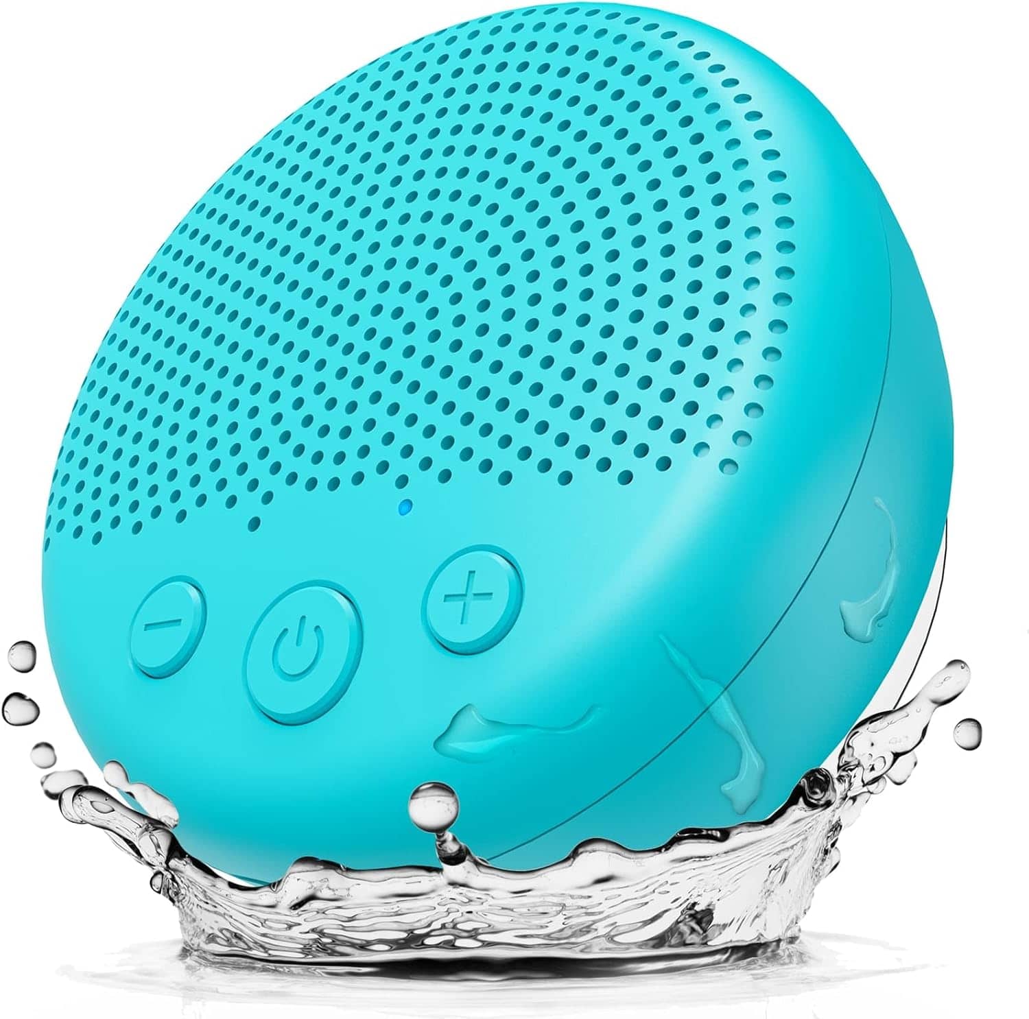 FINEAK - Waterproof Bluetooth Shower Speaker-Portable, Loud Sound & Suction Cup - Blue