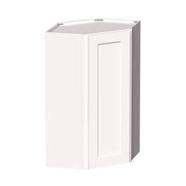 Boyel Living - 24-in W x 42-in H x 12-in D Shaker RTA Kitchen Diagonal Corner Wall Cabinet with Soft-Close - White Shaker