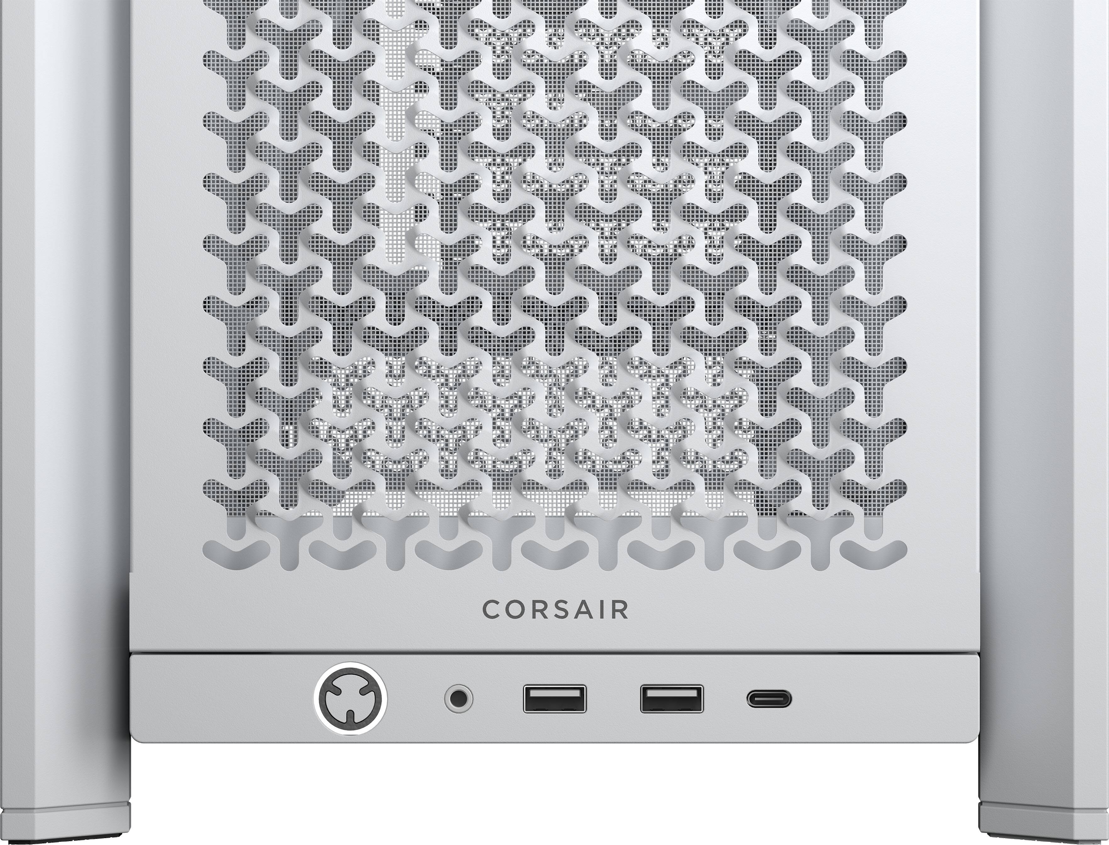 Alt View 30. CORSAIR - FRAME 4000D RS ATX Mid-Tower PC Case - White.