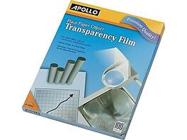 Apollo - Uncoated Transparency Film, 8.5" x 11", 100/Box (PP100CE) - Clear