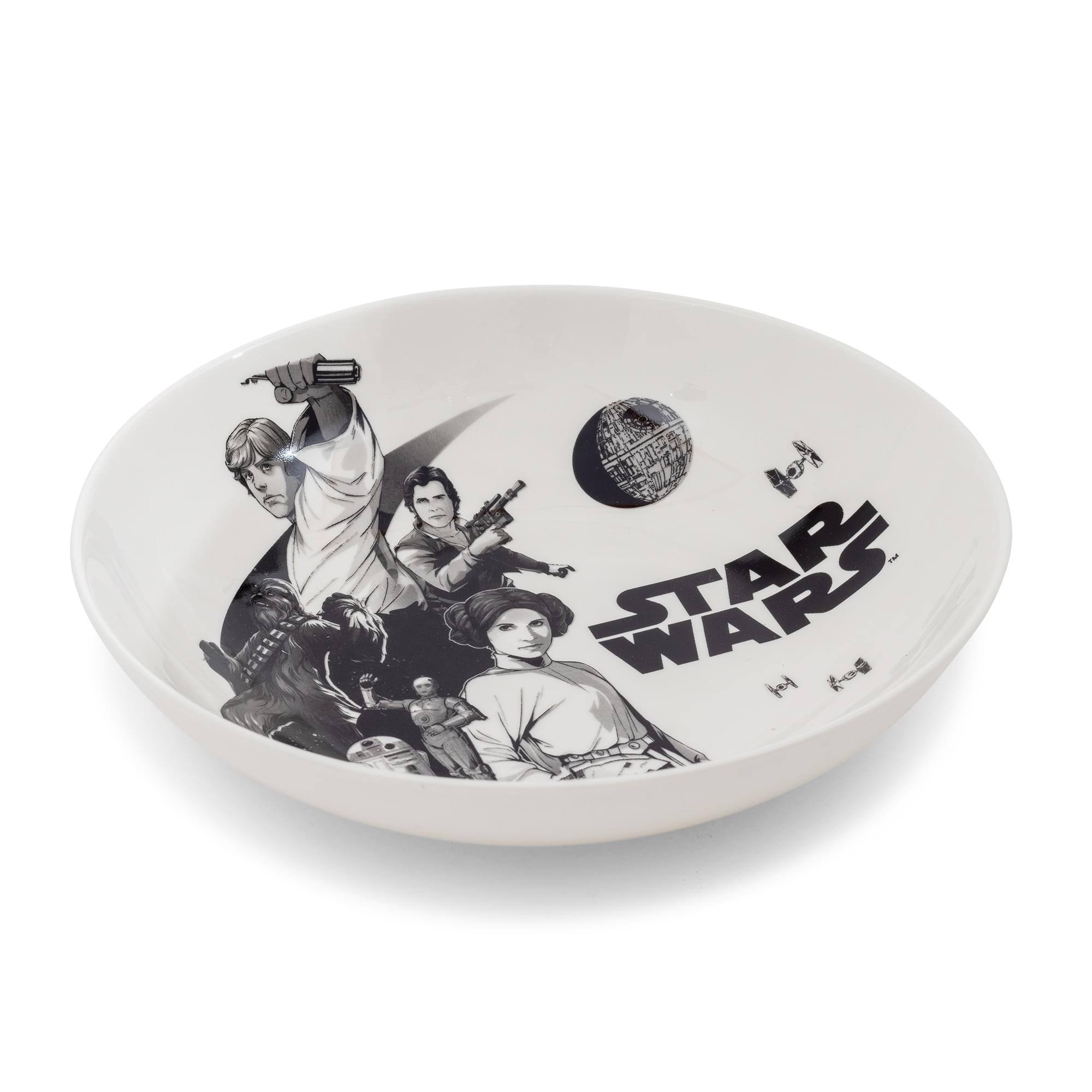 Alt View 1. Silver Buffalo - Star Wars Collage 9-Inch Ceramic Coupe Dinner Bowl - white.