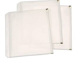 Cardinal - Zipper Polypropylene/PP Binder Pockets, 3/Pack - Clear