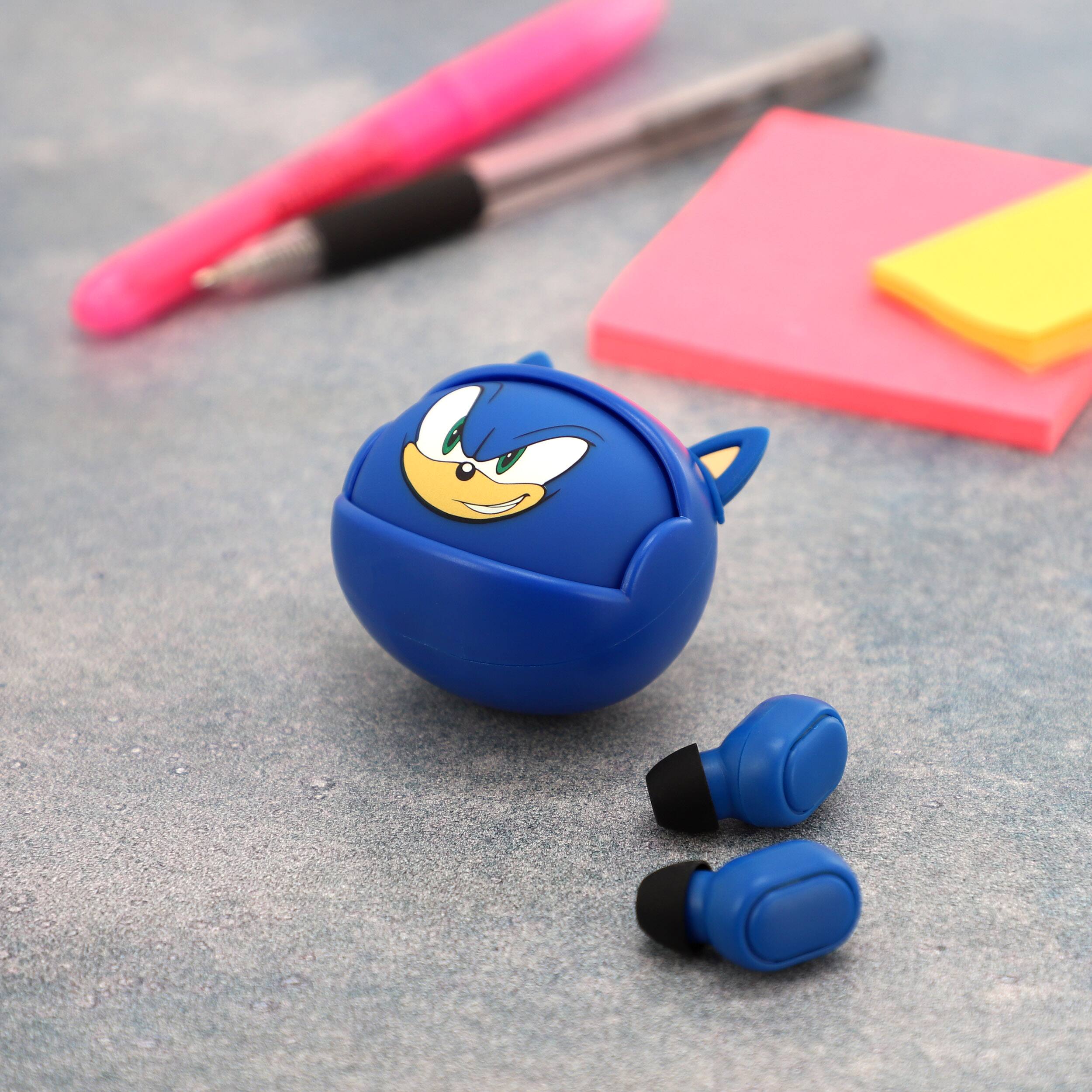 Alt View 3. Sakar - Sakar - Sonic the Hedgehog Sonic True Wireless Bluetooth Earbuds in Blue - Blue.