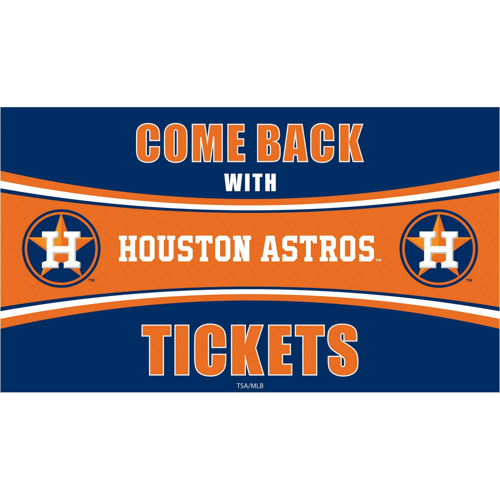 Evergreen Enterprises - Houston Astros 28" x 16" Come Back With Tickets Indoor/Outdoor Trapper Mat - Multicolor