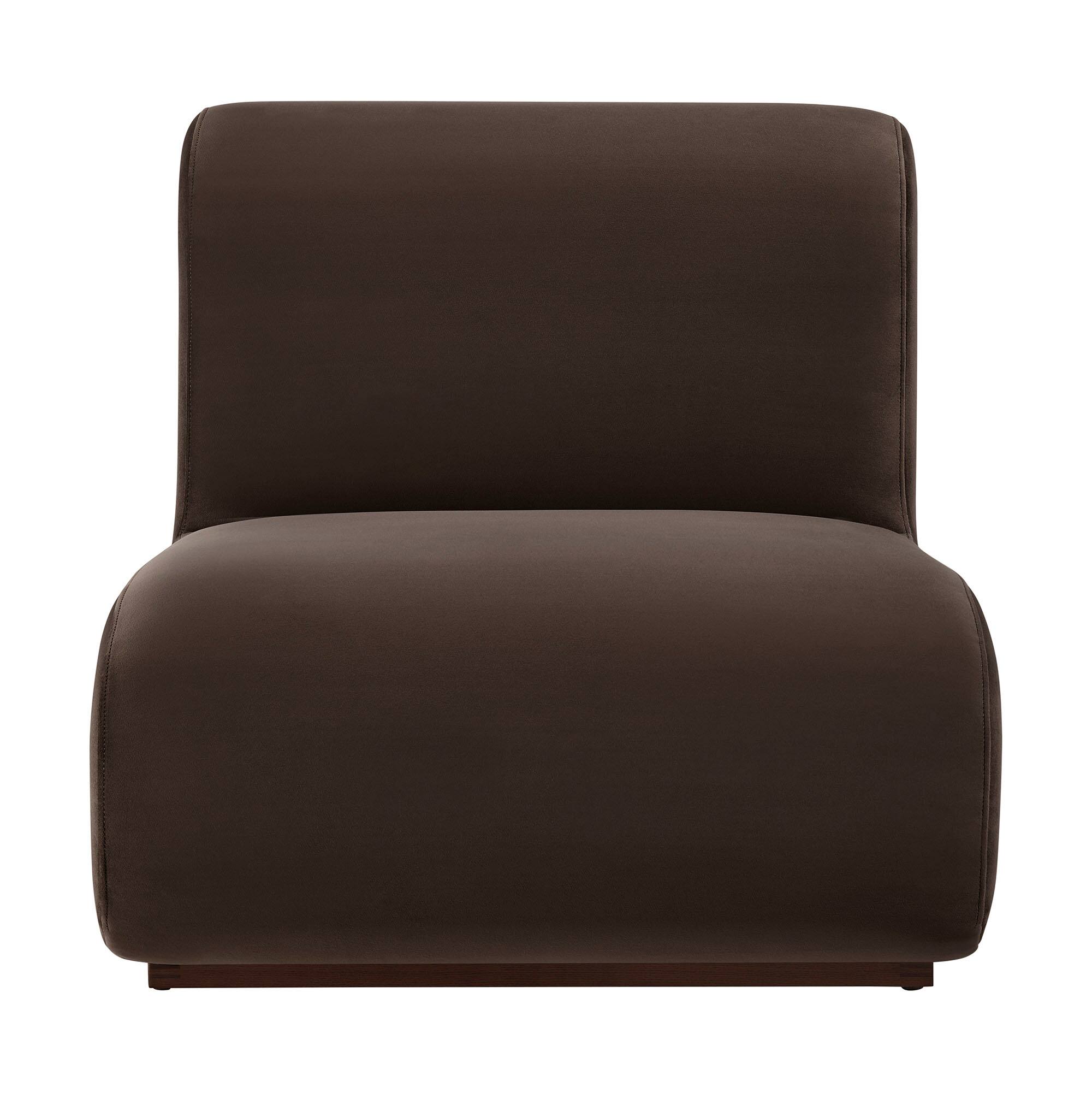 Alt View 4. Modway - Denby Performance Velvet Accent Chair by Modway - Chocolate Brown.