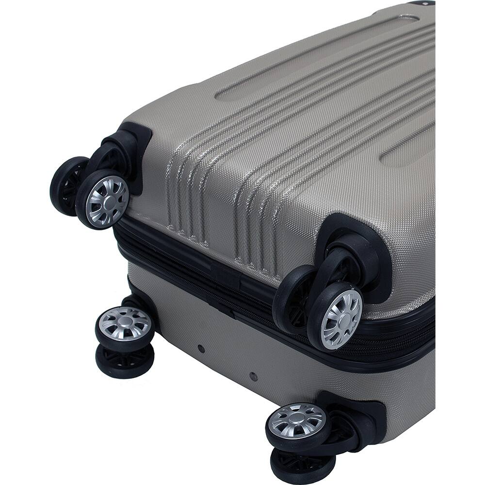 Alt View 5. Rockland - London 20" Hardside Expandable Carry-On Luggage with Spinner Wheels SPINSLVR - Silver.