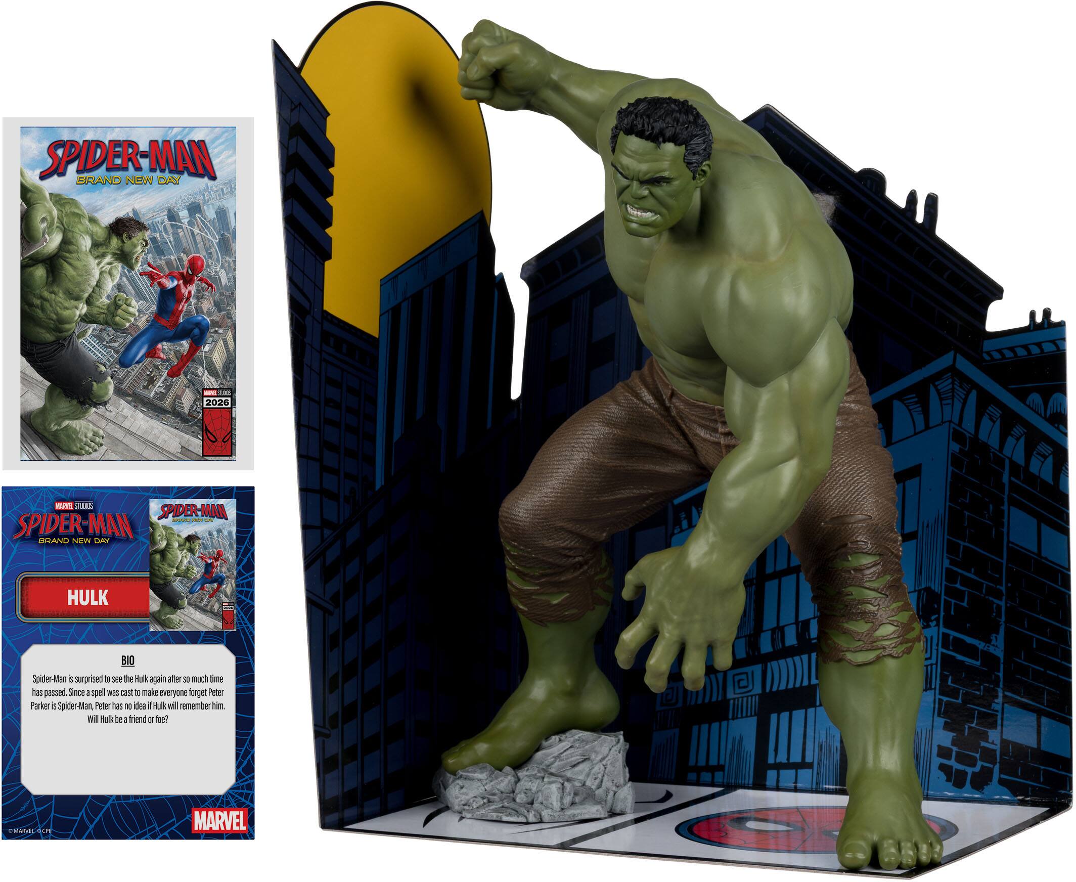 SPIDER-MAN BRAND NEW DAY - 2026

SPIDER-MAN SPIDER-MAN

HULK

Spider-Man is surprised to see the Hulk again after so much time has passed. Since a spell was cast to make everyone forget Peter Parker is Spider-Man, Peter has no idea the Hulk will remember him. Will the Hulk be a friend or foe?