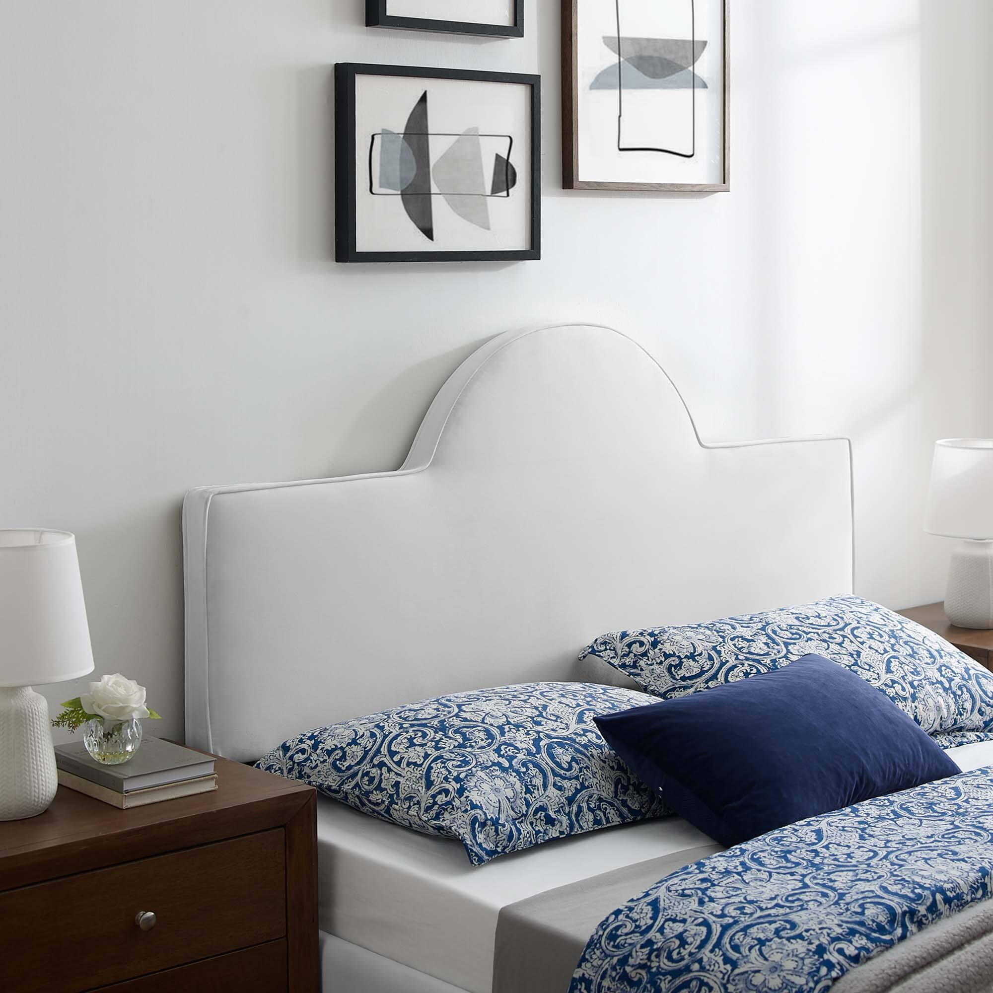 Back. Modway - Dawn Performance Velvet King/California King Headboard by Modway - White.