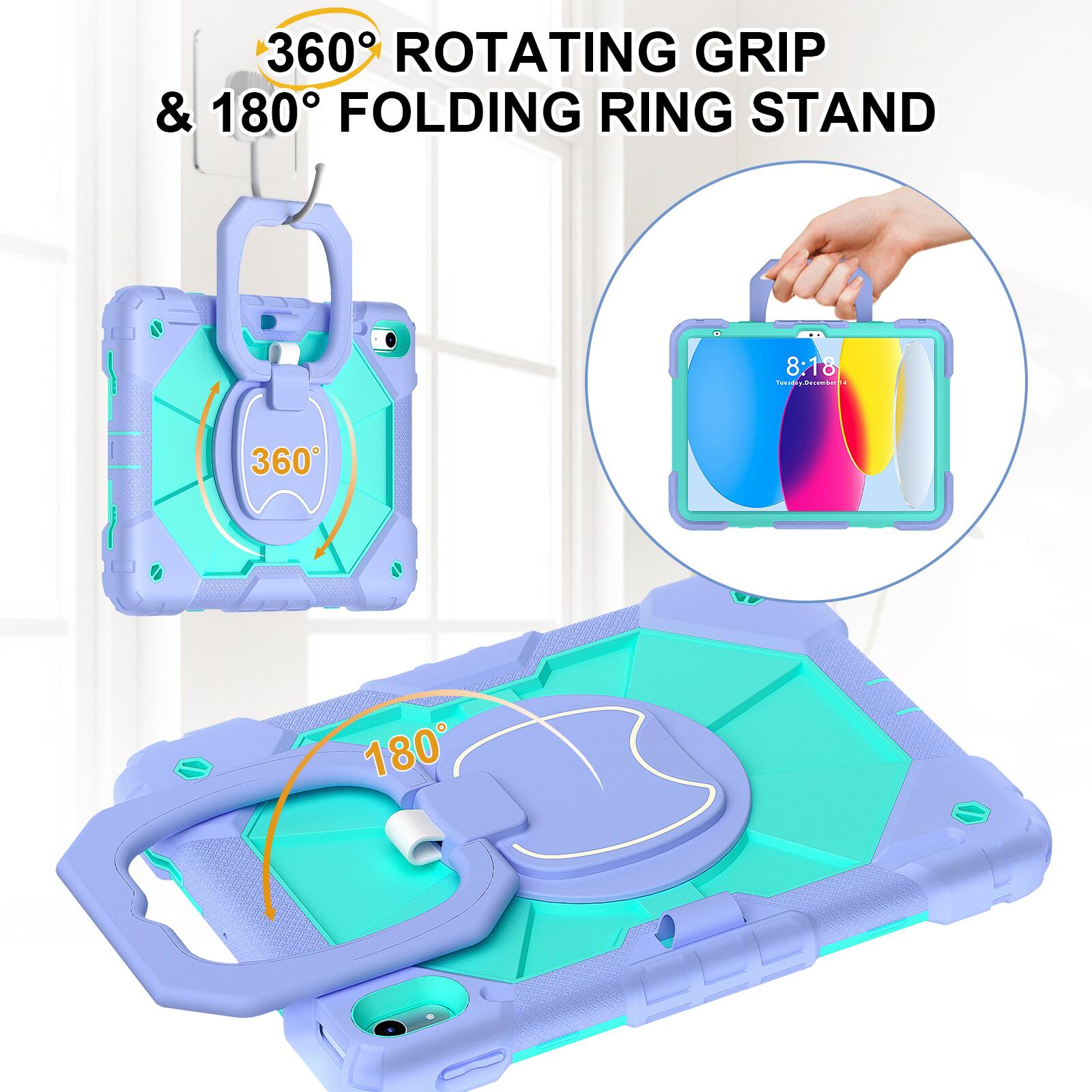 360° Rotating Grip & 180° Folding Ring Stand

8:18 Tuesday, December 4