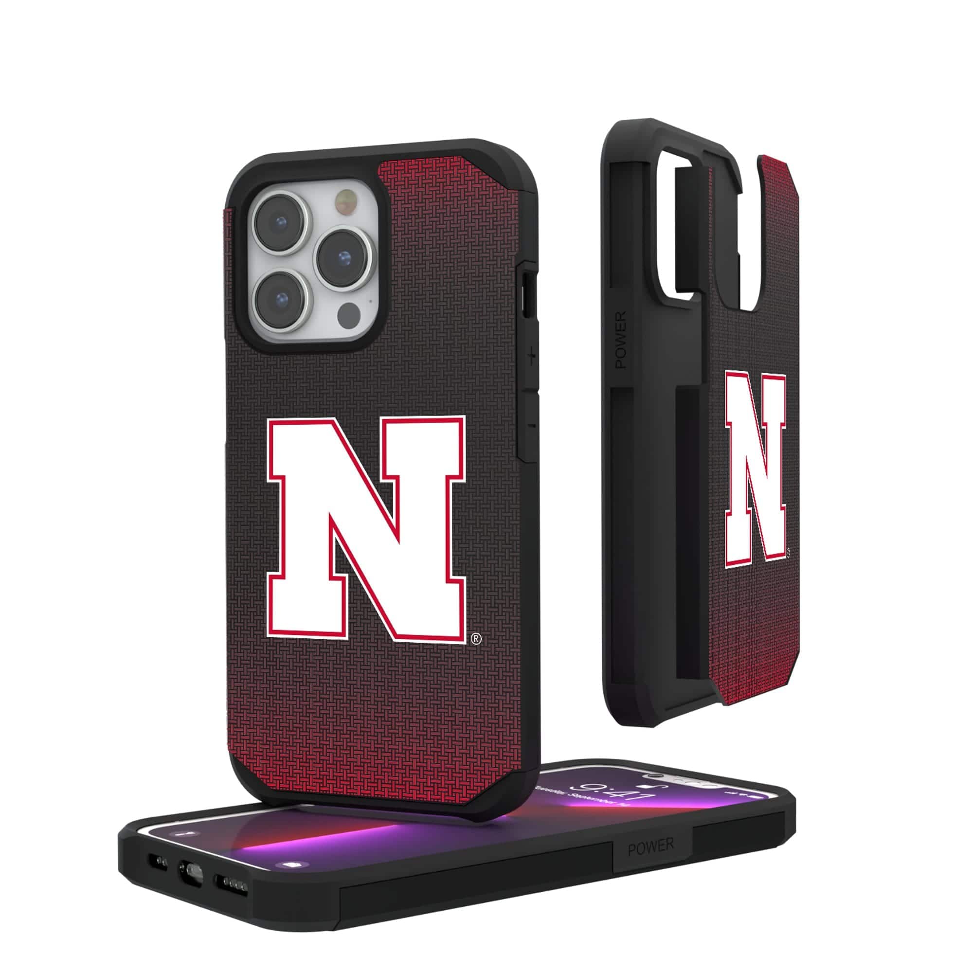 Keyscaper - NCAA - Nebraska Huskers Linen Logo iPhone Rugged Case - 14 Pro Max - Black price history on PriceWatchPro