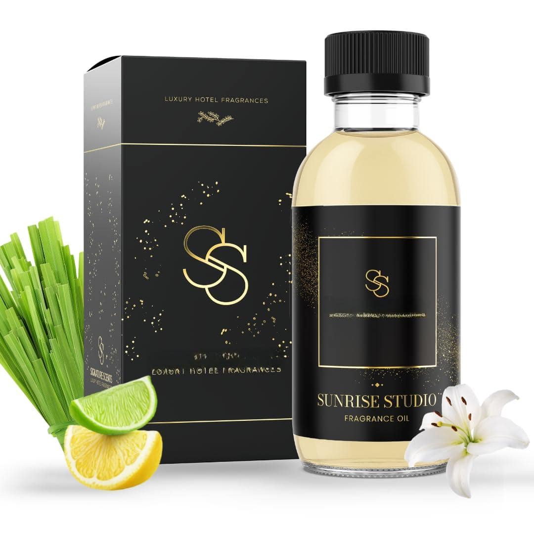 Live At Space - Santal Diffuser Oil 120ml – Sandalwood Papyrus Musk Luxury Home Scent - 4.05 Fl Oz (Pack of 1) Sunrise Studio
