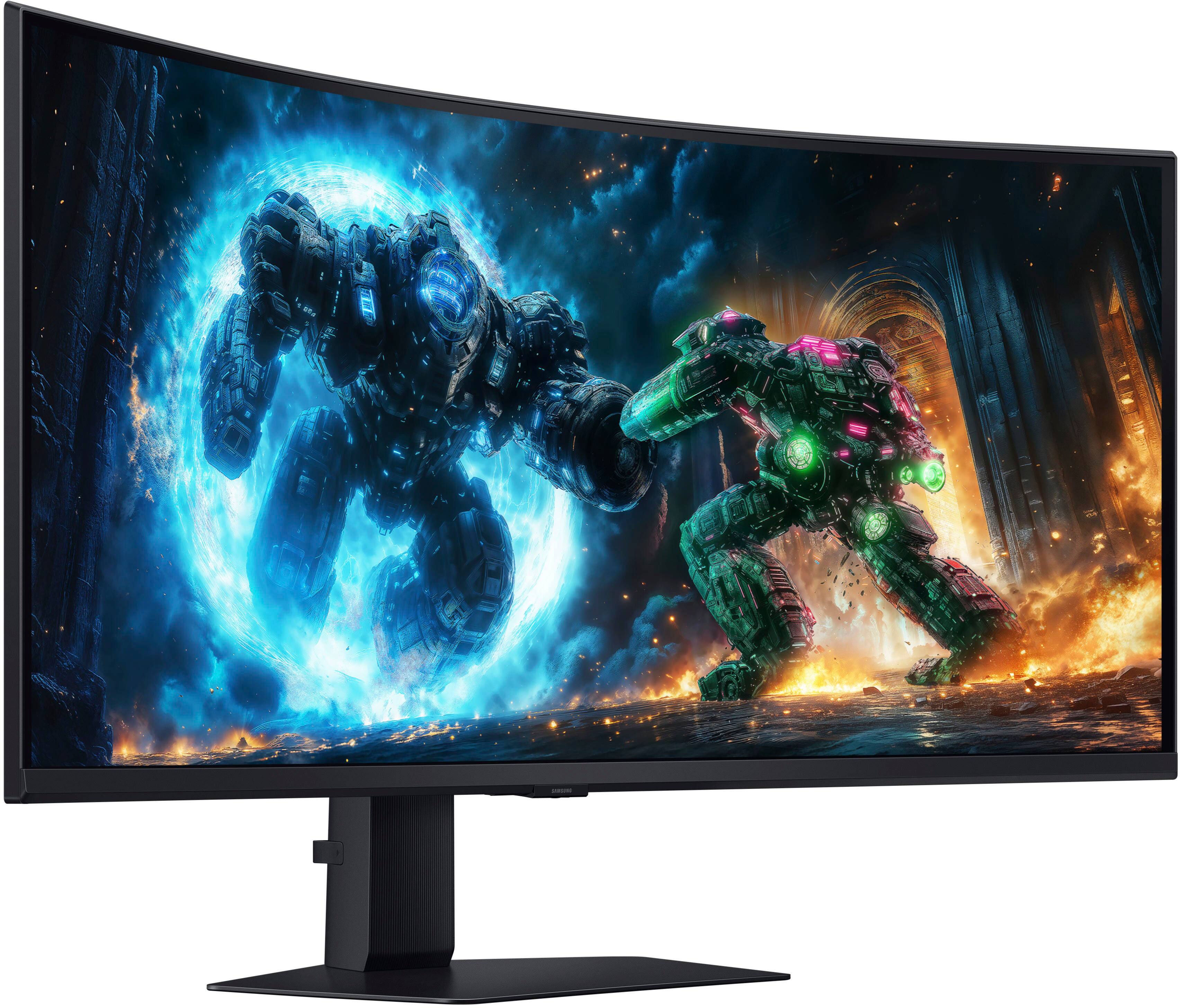 Alt View 17. Samsung - 40" Odyssey G75F WUHD 180Hz 1ms AMD FreeSync Prem Pro Curved Gaming Monitor with HDR 600 (DisplayPort, HDMI) - Black.