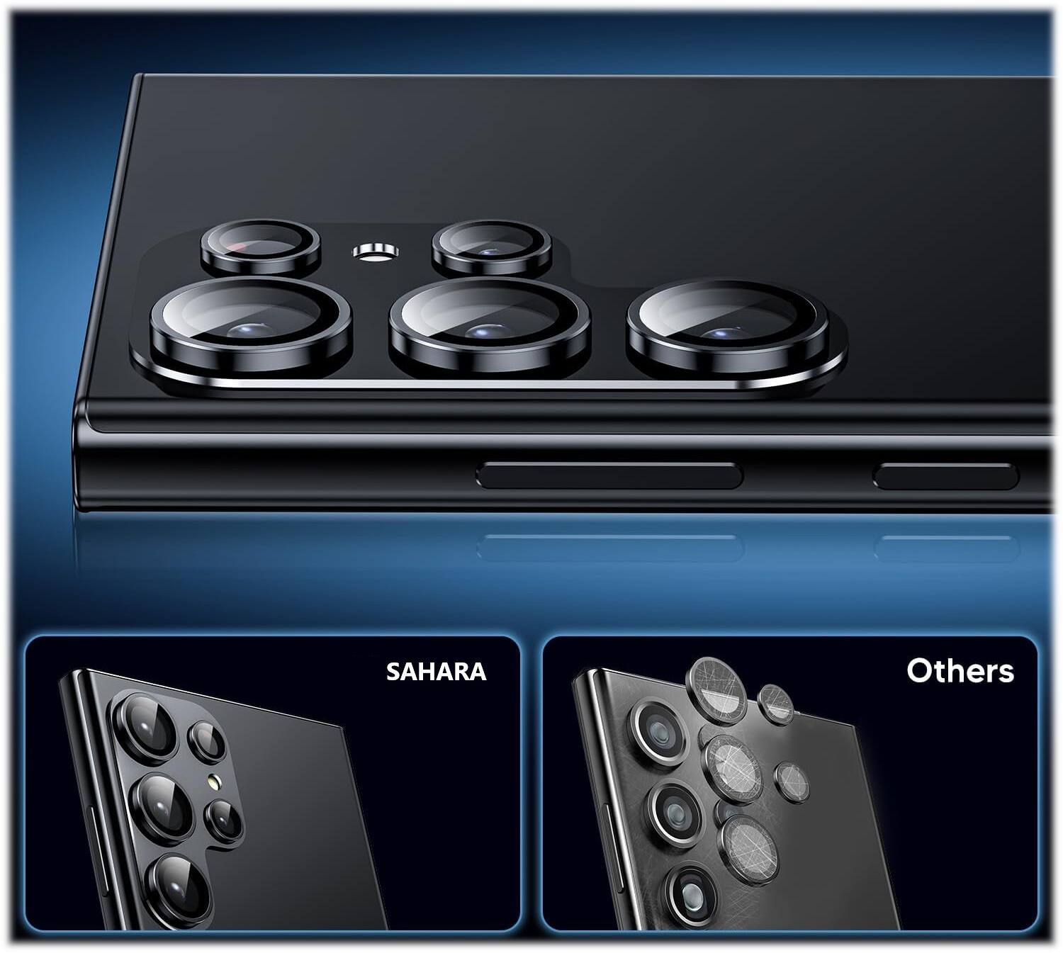 Alt View 14. SaharaCase - ProShock Camera Lens Protector for Samsung Galaxy S24 Ultra (2-Pack) - Black.