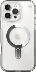 Speck - Presidio Perfect Clear ClickLock Case with MagSafe for Apple iPhone 16 Pro Max - Clear/Chrome - Front_Zoom