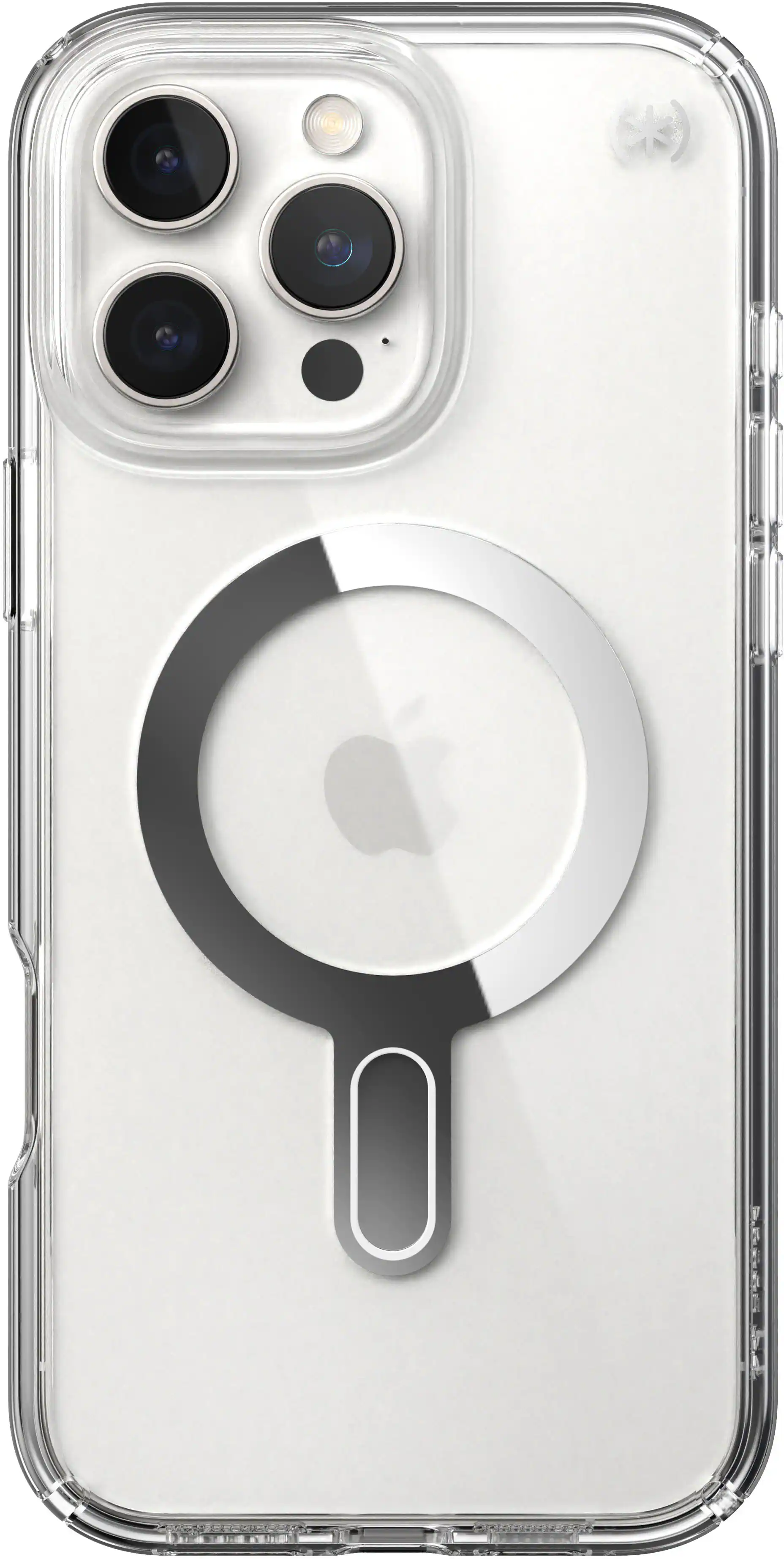 Speck - Presidio Perfect Clear ClickLock Case with MagSafe for Apple iPhone 16 Pro Max - Clear/Chrome