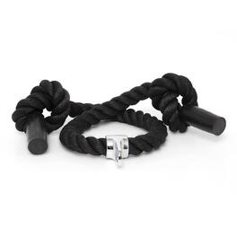 Power Systems - 40" Super Tricep Rope, Long Braided Cotton Cable Machine Attachment - Black