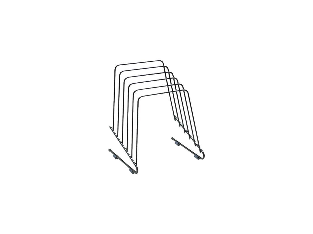 Front. Fellowes - Fellowes 69712 Workstation Step File II, Five Sections, Wire, 7 1/4w x 6d x 8 1/4h, Black.