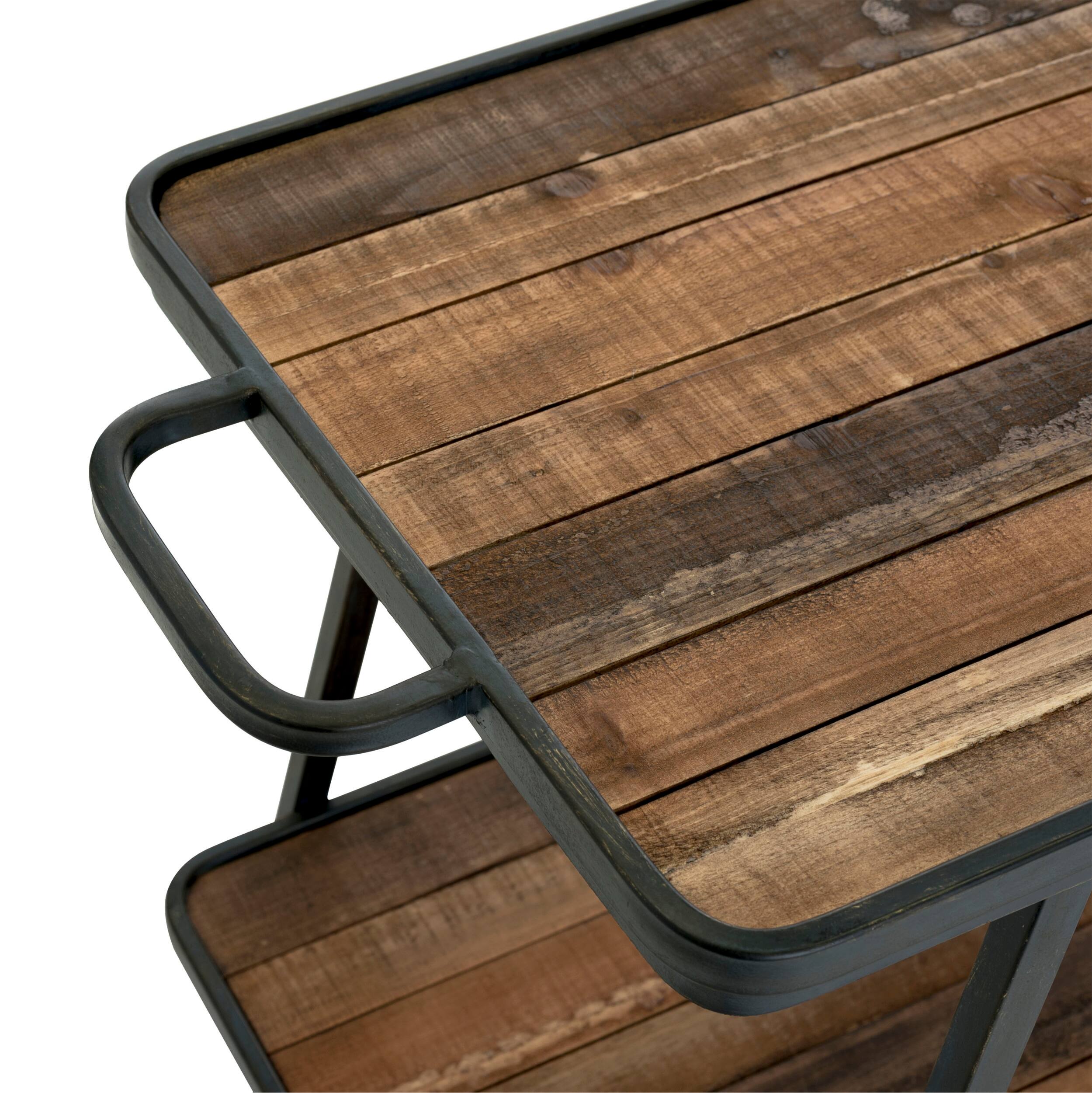 Alt View 12. Adore Decor - Felix Bar Cart - Black.