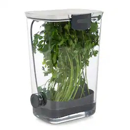 Progressive International - Progressive Prepworks BPA-Free Plastic Herb ProKeeper for Herbs, White - Clear