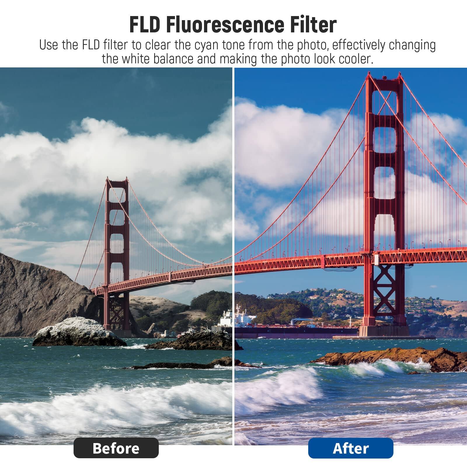 FLD Fluorescence Filter

Use the FLD filter to clear the cyan tone from the photo, effectively changing the white balance and making the photo look cooler.

Before

After