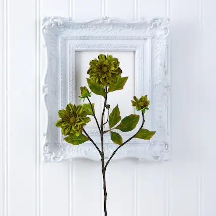 Front. BreeBe - 30" Daisy Artificial Flower (Set of 6) - Green.