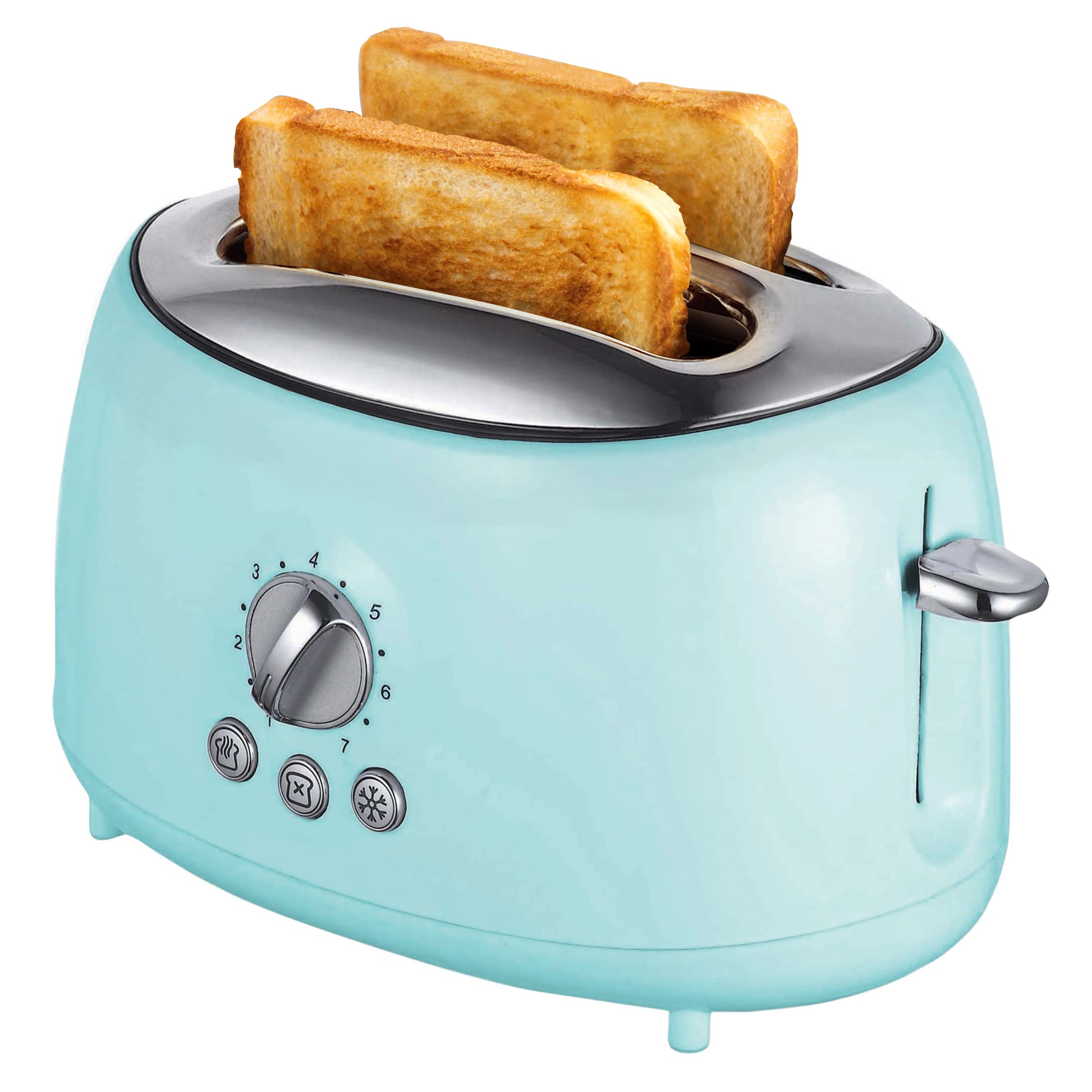 Brentwood - Cool Touch 2-Slice Extra Wide Slot Retro Toaster - Blue