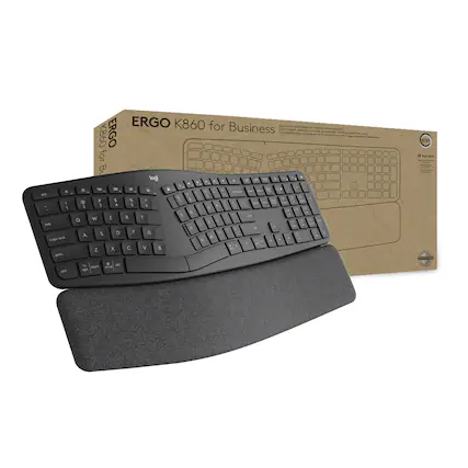ERGO K860 for Business
Ergonomic split design for improved, natural typing
Conception ergonomique en deux parties pour une frappe plus naturelle
logi
logitech