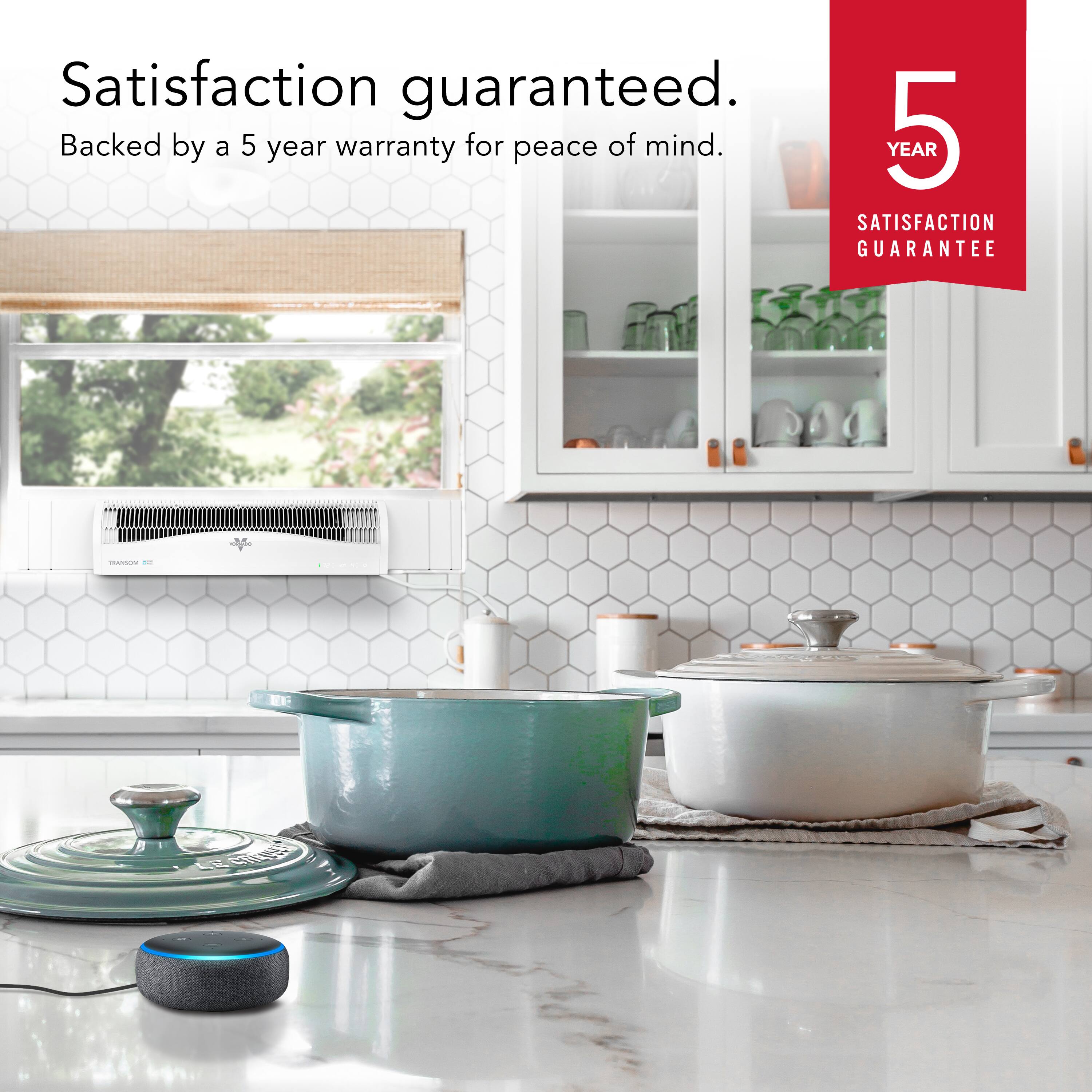 Satisfaction guaranteed. Backed by a 5-year warranty for peace of mind.