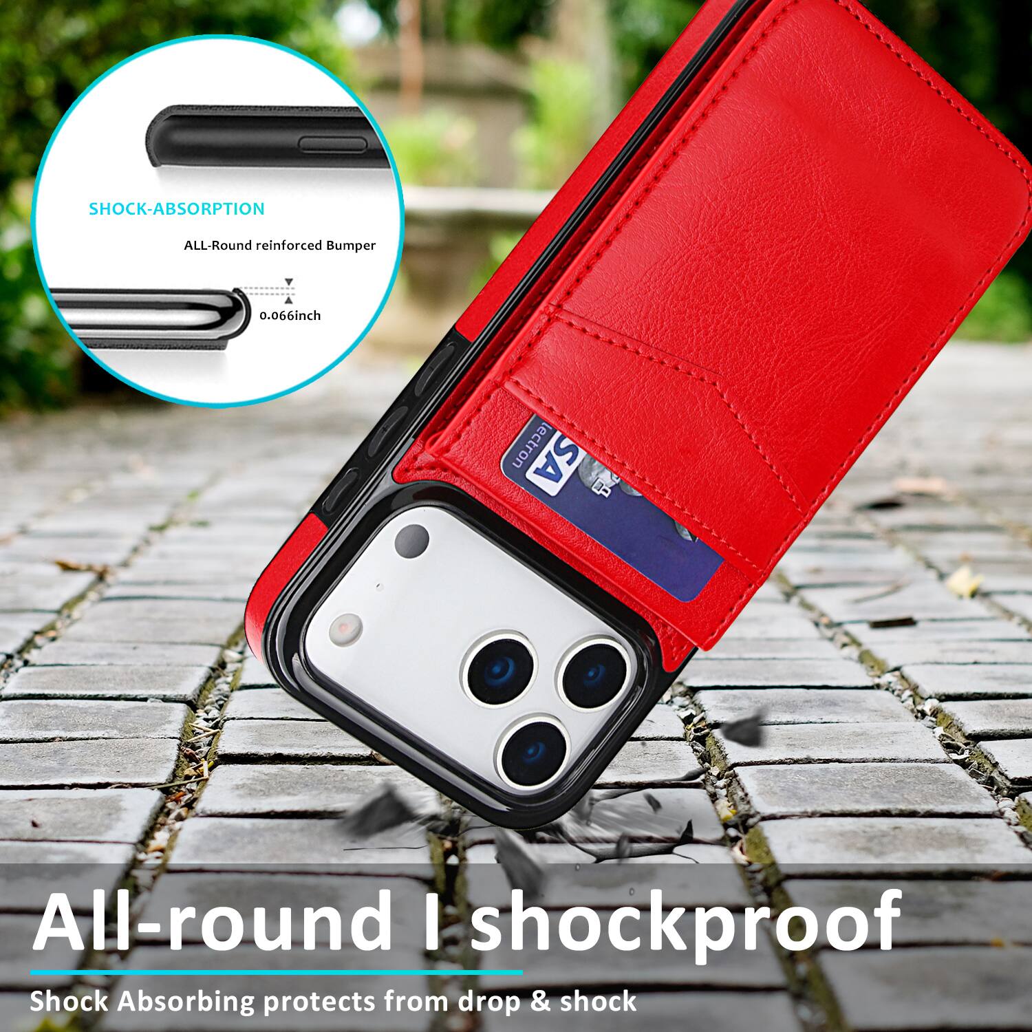 SHOCK-ABSORPTION  
ALL-Round reinforced Bumper  
0.066inch  
All-round I shockproof  
Shock Absorbing protects from drop & shock