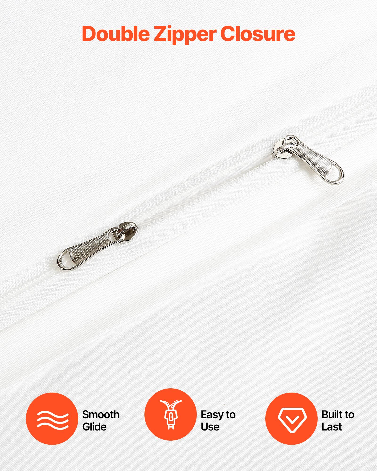 Double Zipper Closure

- Smooth Glide
- Easy to Use
- Built to Last