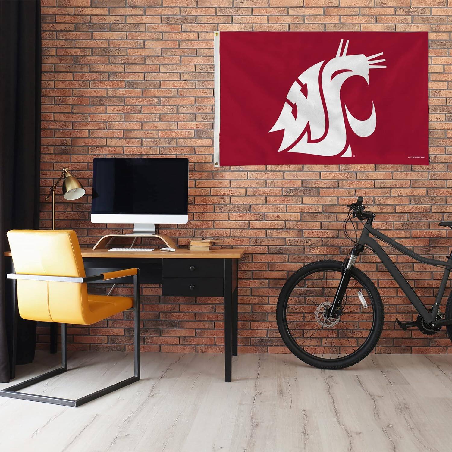 Alt View 2. Rico Industries - Washington State Cougars 3X5 Indoor Outdoor Banner Flag with grommets - Multi.