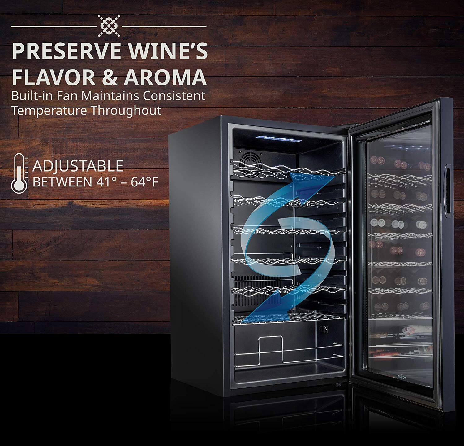 Alt View 13. Ivation - Ivation - 34-Bottle Compressor Freestanding Wine and Beverage Cooler.