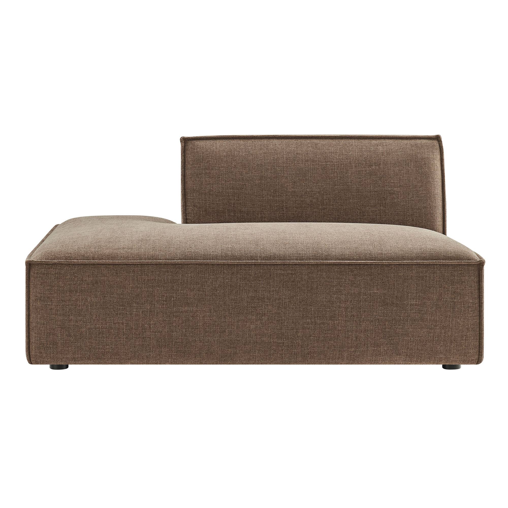 Alt View 6. Modway - Restore Performance Fabric Upholstered Left-Facing Armless Modular Chaise by Modway - Mocha.
