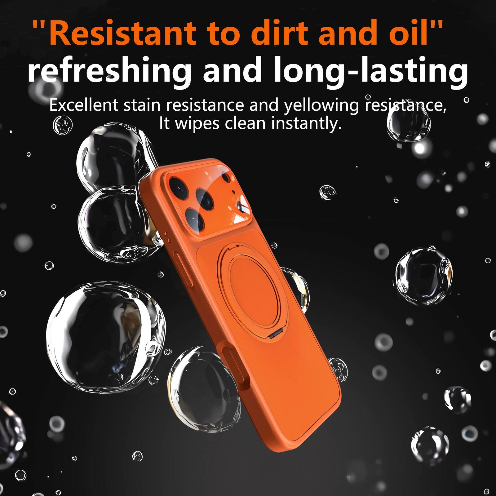 "Resistant to dirt and oil" refreshing and long-lasting

Excellent stain resistance and yellowing resistance, It wipes clean instantly.