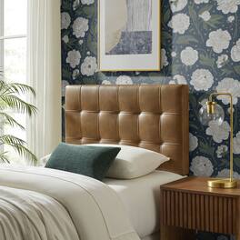 Lily Upholstered Vinyl Headboard by Modway - Toast