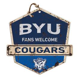Jardine - BYU Cougars Fans Welcome Sign - Navy