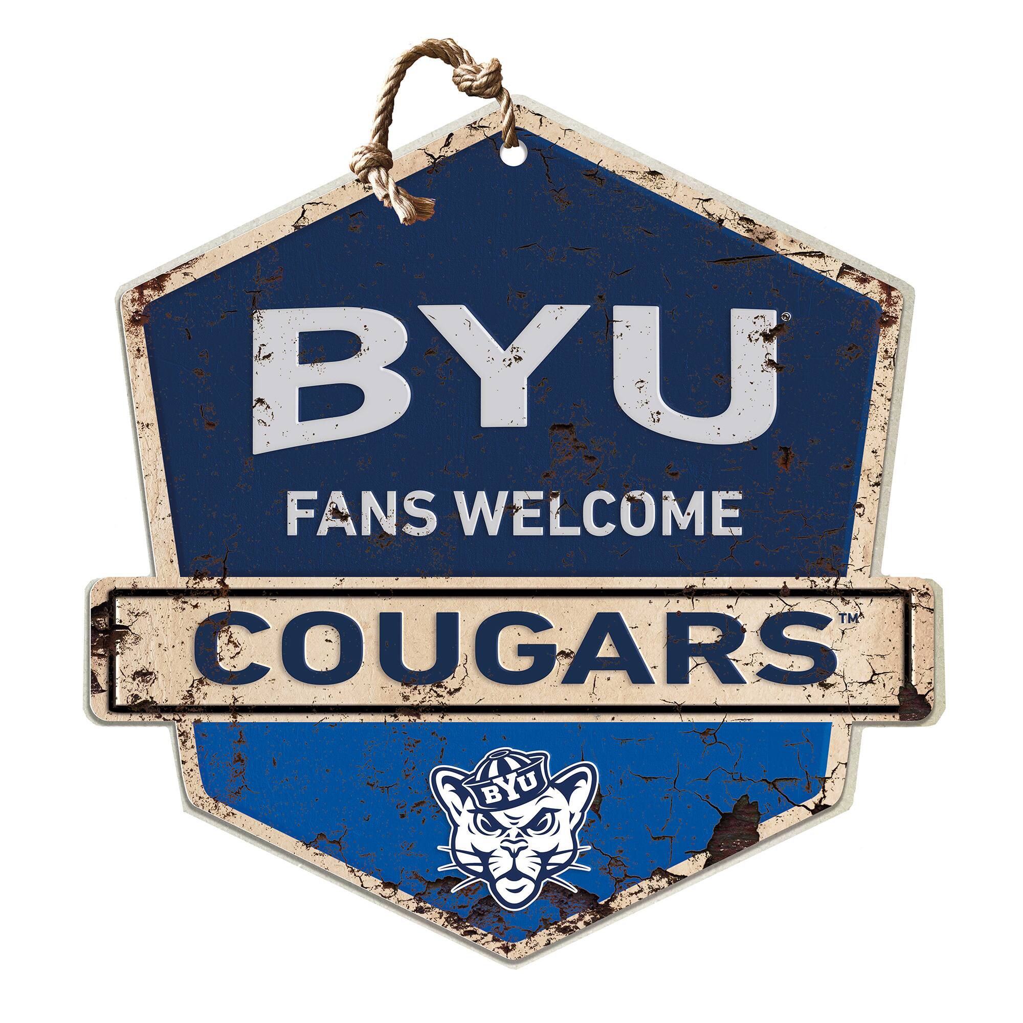 BYU Cougars Fans Welcome Sign