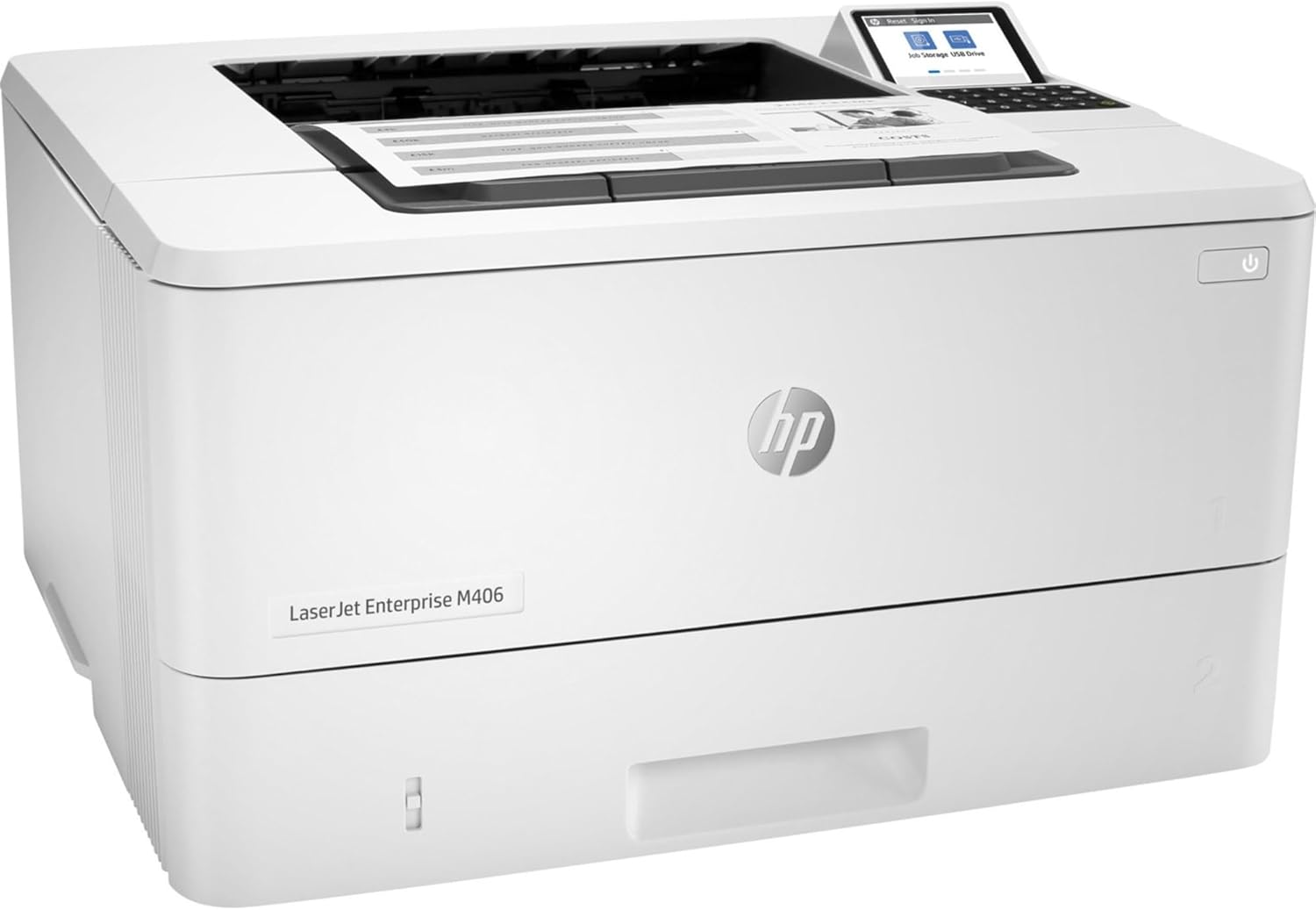 - Storage: 5580 cm³
- HP Enterprise M406 LaserJet