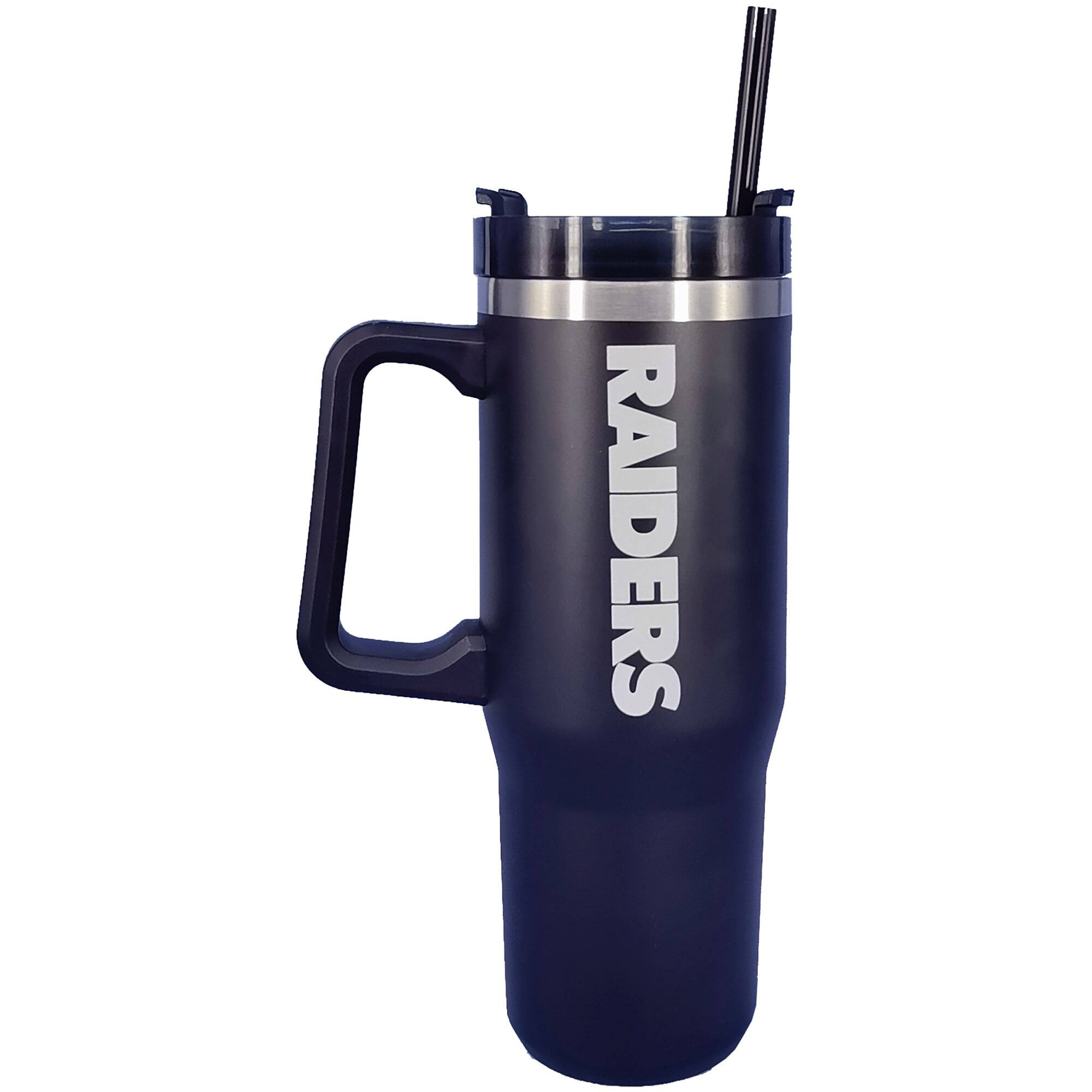 Alt View 2. Pegasus - Las Vegas Raiders 60" x 70" Logo Blanket and 30oz Stainless Steel Tumbler Combo - Multicolor.