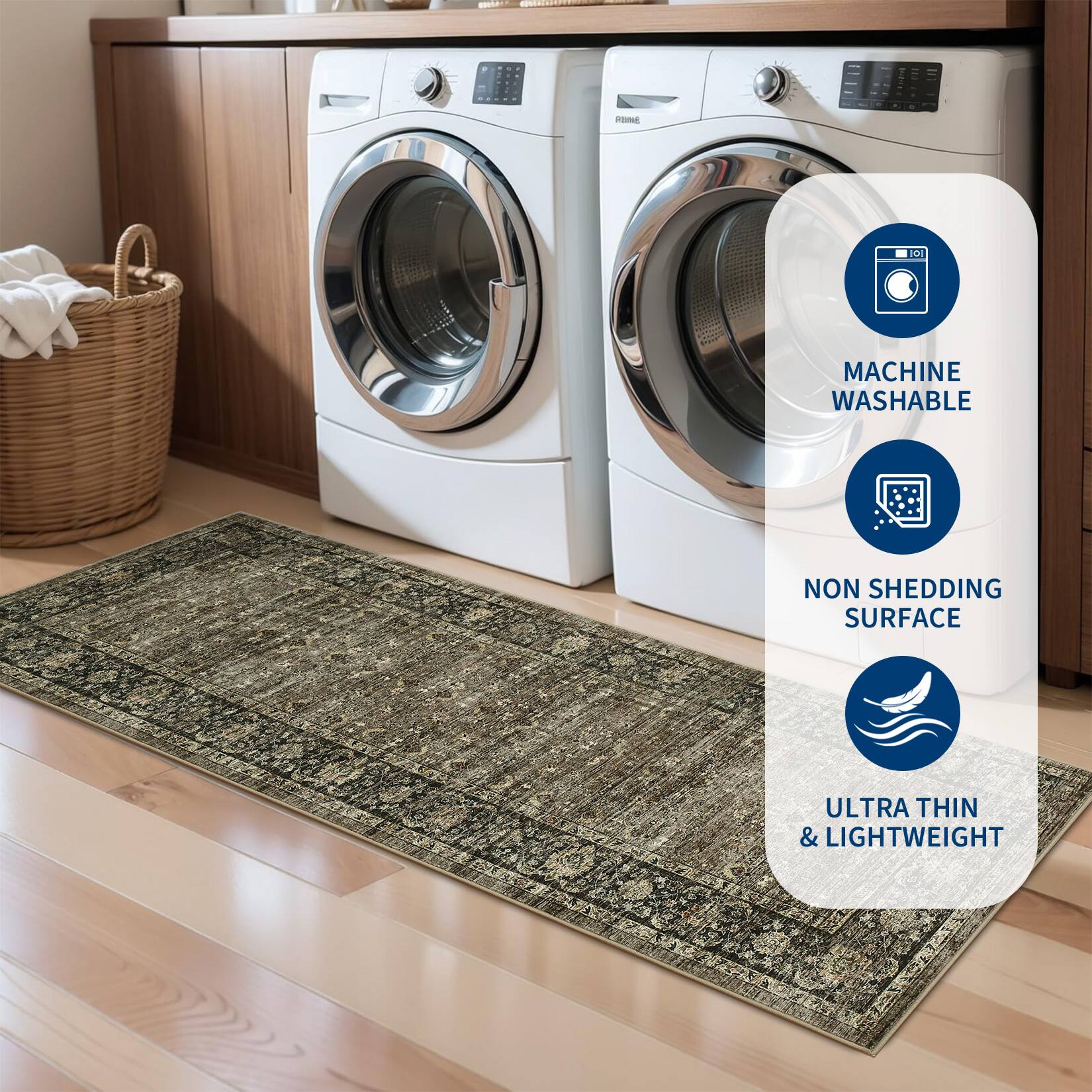 MACHINE WASHABLE  
NON SHEDDING SURFACE  
ULTRA THIN & LIGHTWEIGHT