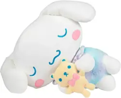 Jazwares - Hello Kitty and Friends - 18" Sleeping Plush with Bear Accessory -  Cinnamoroll - Front_Zoom