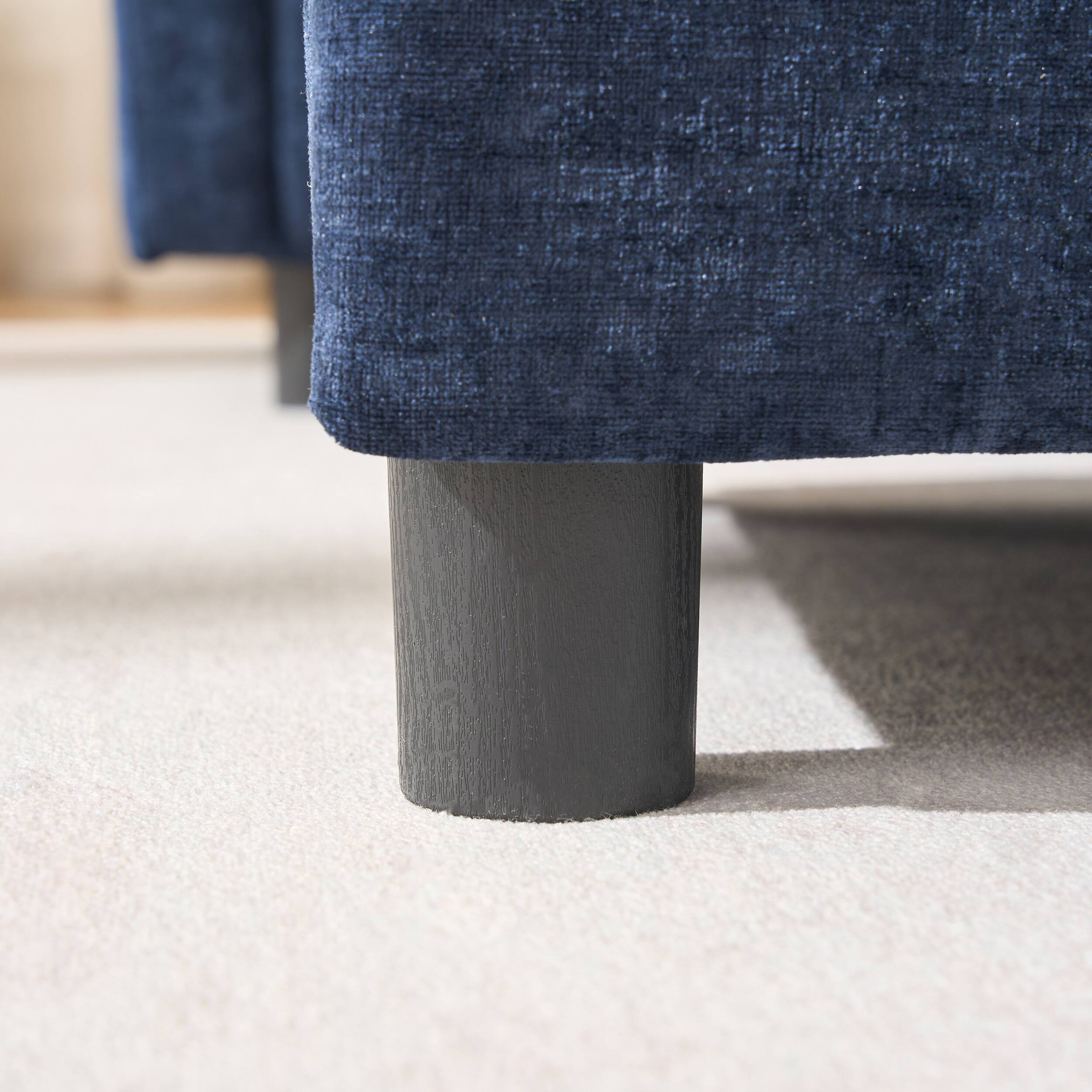 Alt View 7. Meqiodas - 39.4" Modern Accent Chair with Ottoman, Living Room Club Chair Chenille Upholstered Armchair , Reading Chair for Bedroom - Blue.