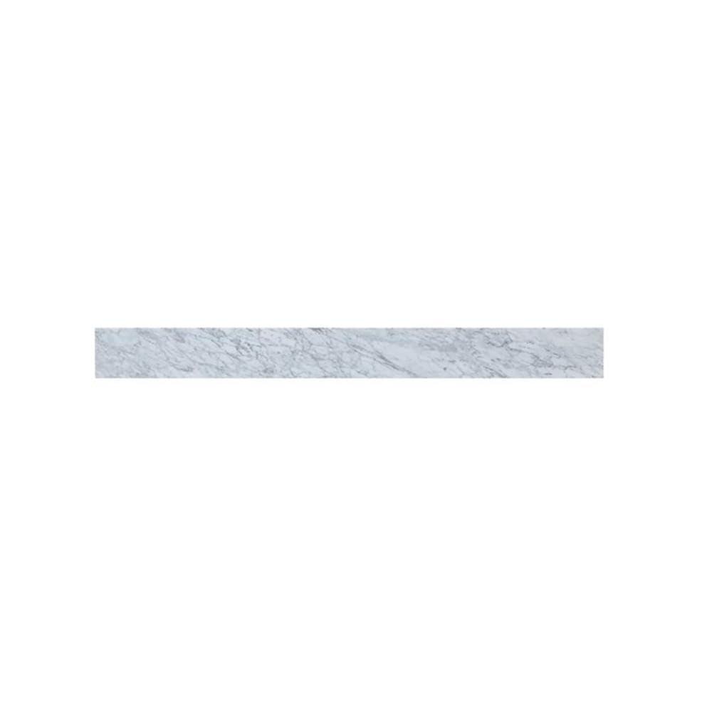 Left. Elegant Kitchen and Bath - 42 inch backsplash in carrara white - Carrara White.