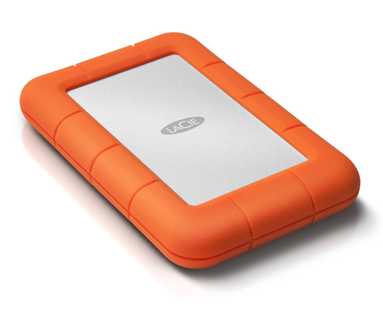 Angle. LaCie - LaCie Rugged USB 3.0 1TB Mini Hard Drive with 16GB SD Card Bundle.