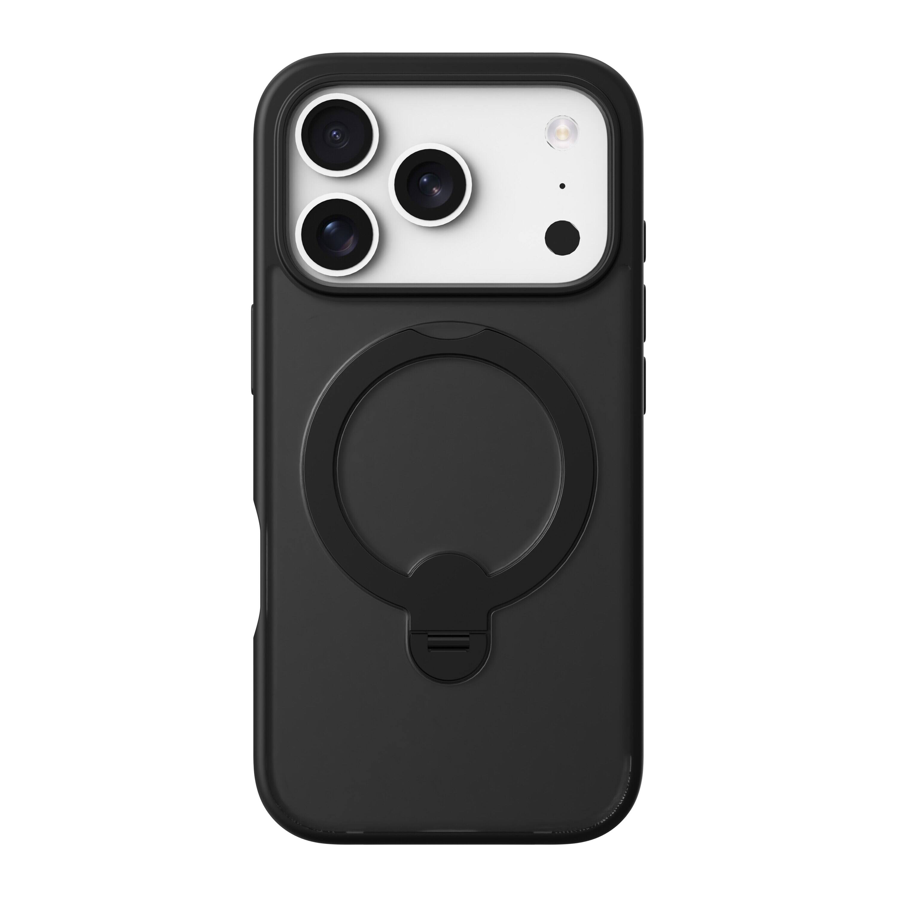 Left. AXS - PROShield MagSafe Case with Kickstand for Apple iPhone 17 Pro - Smoke.