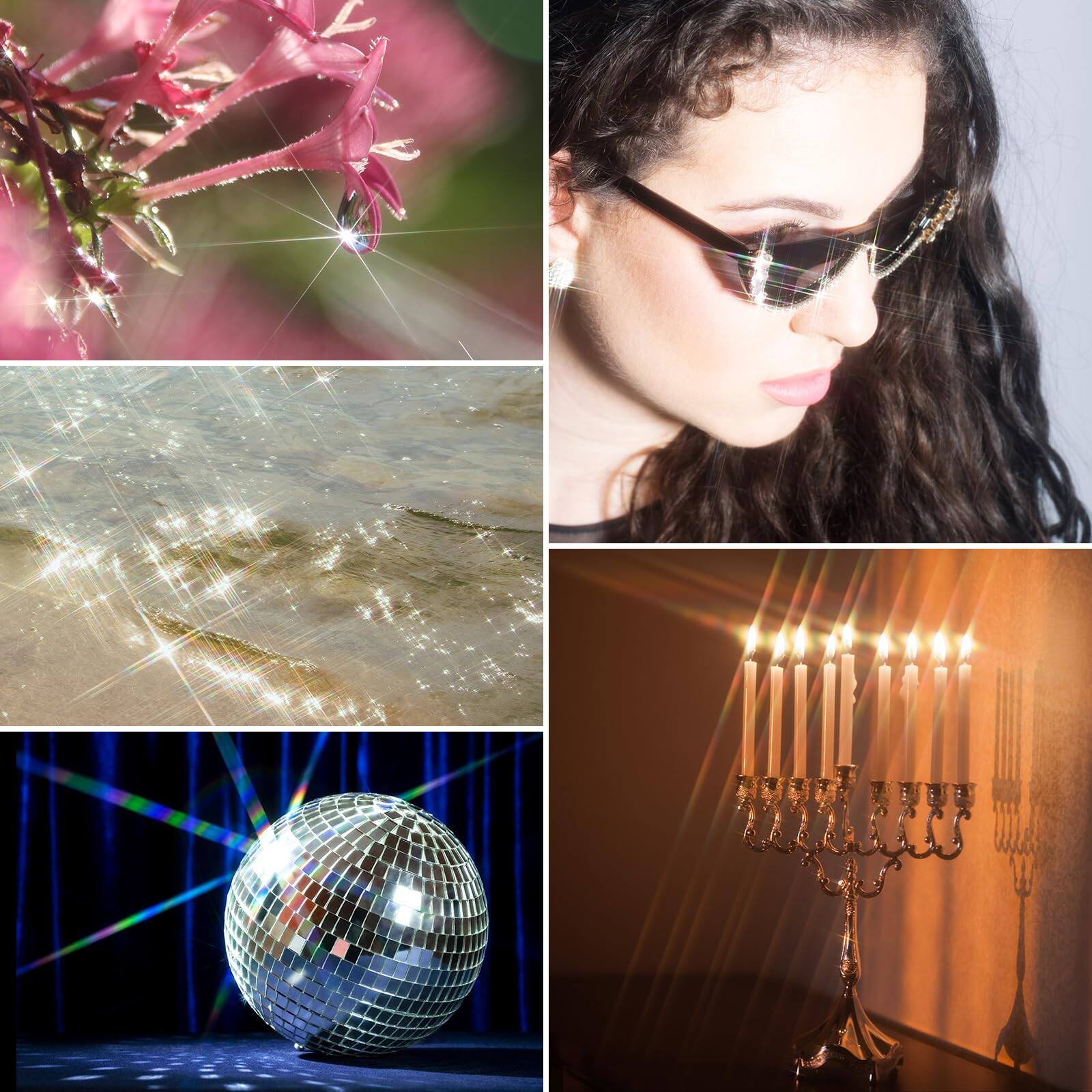 Alt View 5. Neewer - 77mm Adjustable 4/8 Point Star Filter, Rotatable, Cross Screen Effect, Multi-Coated, w/ 3 Cloths - Black.