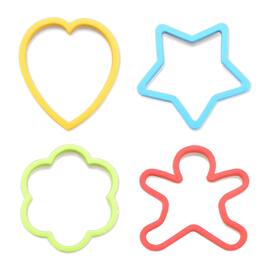 Kitcheniva - 4-Piece Stainless Steel Cookie Cutter with Silicone Grip